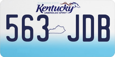 KY license plate 563JDB