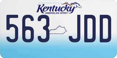 KY license plate 563JDD
