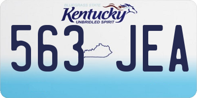 KY license plate 563JEA