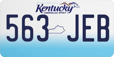 KY license plate 563JEB