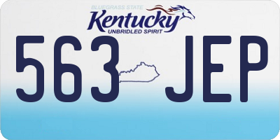 KY license plate 563JEP