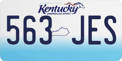 KY license plate 563JES