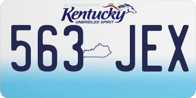 KY license plate 563JEX