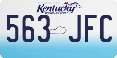 KY license plate 563JFC