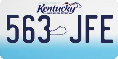 KY license plate 563JFE