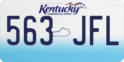 KY license plate 563JFL