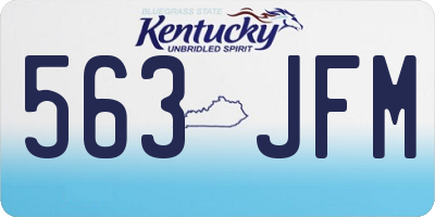 KY license plate 563JFM