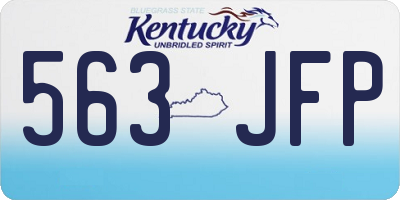 KY license plate 563JFP