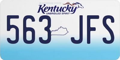 KY license plate 563JFS
