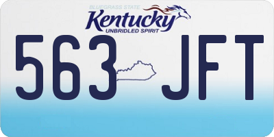 KY license plate 563JFT