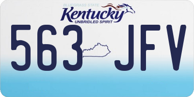KY license plate 563JFV