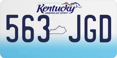 KY license plate 563JGD
