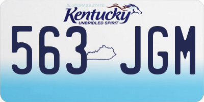 KY license plate 563JGM