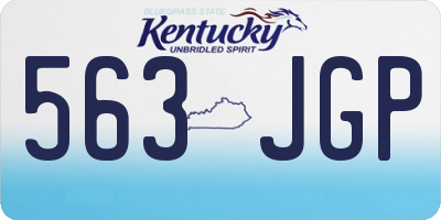 KY license plate 563JGP