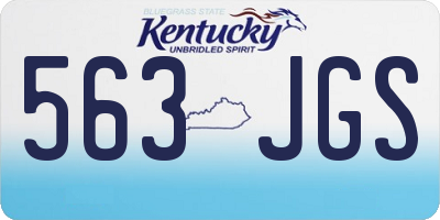 KY license plate 563JGS