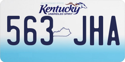 KY license plate 563JHA