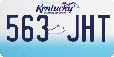 KY license plate 563JHT