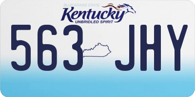 KY license plate 563JHY