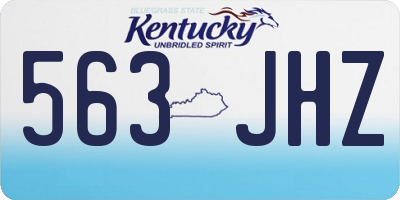 KY license plate 563JHZ