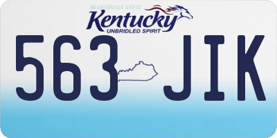 KY license plate 563JIK