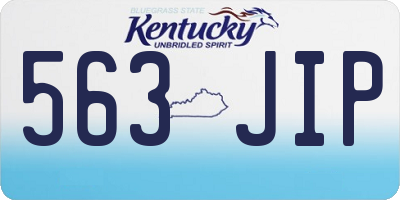 KY license plate 563JIP