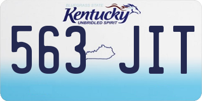 KY license plate 563JIT
