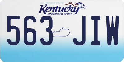 KY license plate 563JIW