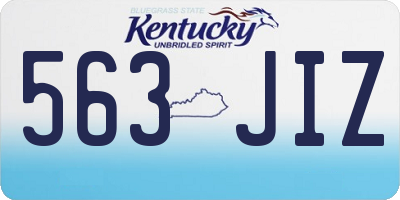 KY license plate 563JIZ