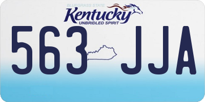 KY license plate 563JJA