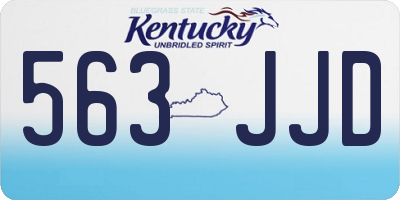 KY license plate 563JJD
