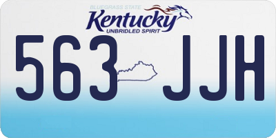KY license plate 563JJH