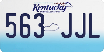 KY license plate 563JJL
