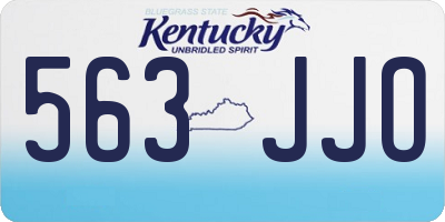 KY license plate 563JJO