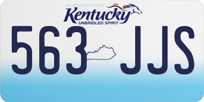 KY license plate 563JJS