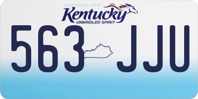 KY license plate 563JJU