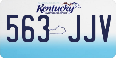 KY license plate 563JJV