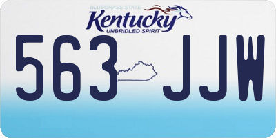 KY license plate 563JJW