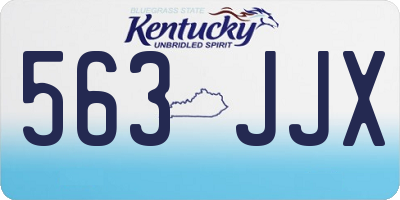 KY license plate 563JJX