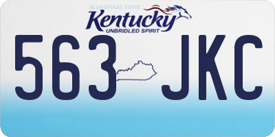KY license plate 563JKC