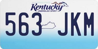 KY license plate 563JKM