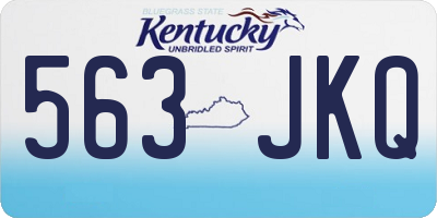 KY license plate 563JKQ