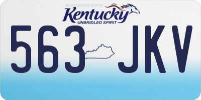 KY license plate 563JKV