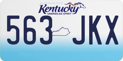 KY license plate 563JKX