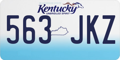KY license plate 563JKZ