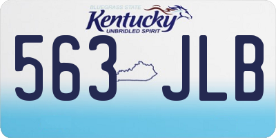 KY license plate 563JLB