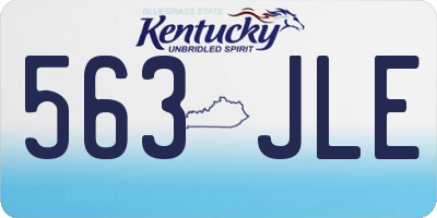KY license plate 563JLE