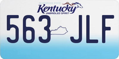 KY license plate 563JLF