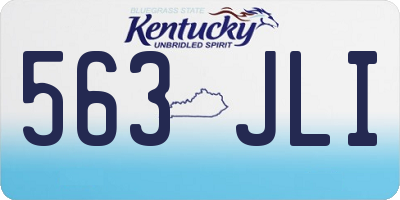 KY license plate 563JLI