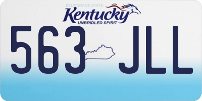 KY license plate 563JLL