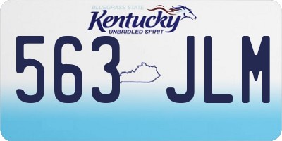 KY license plate 563JLM